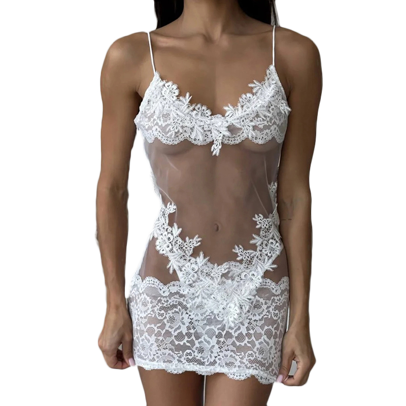 Waders - Camicia da Notte Sexy in Pizzo