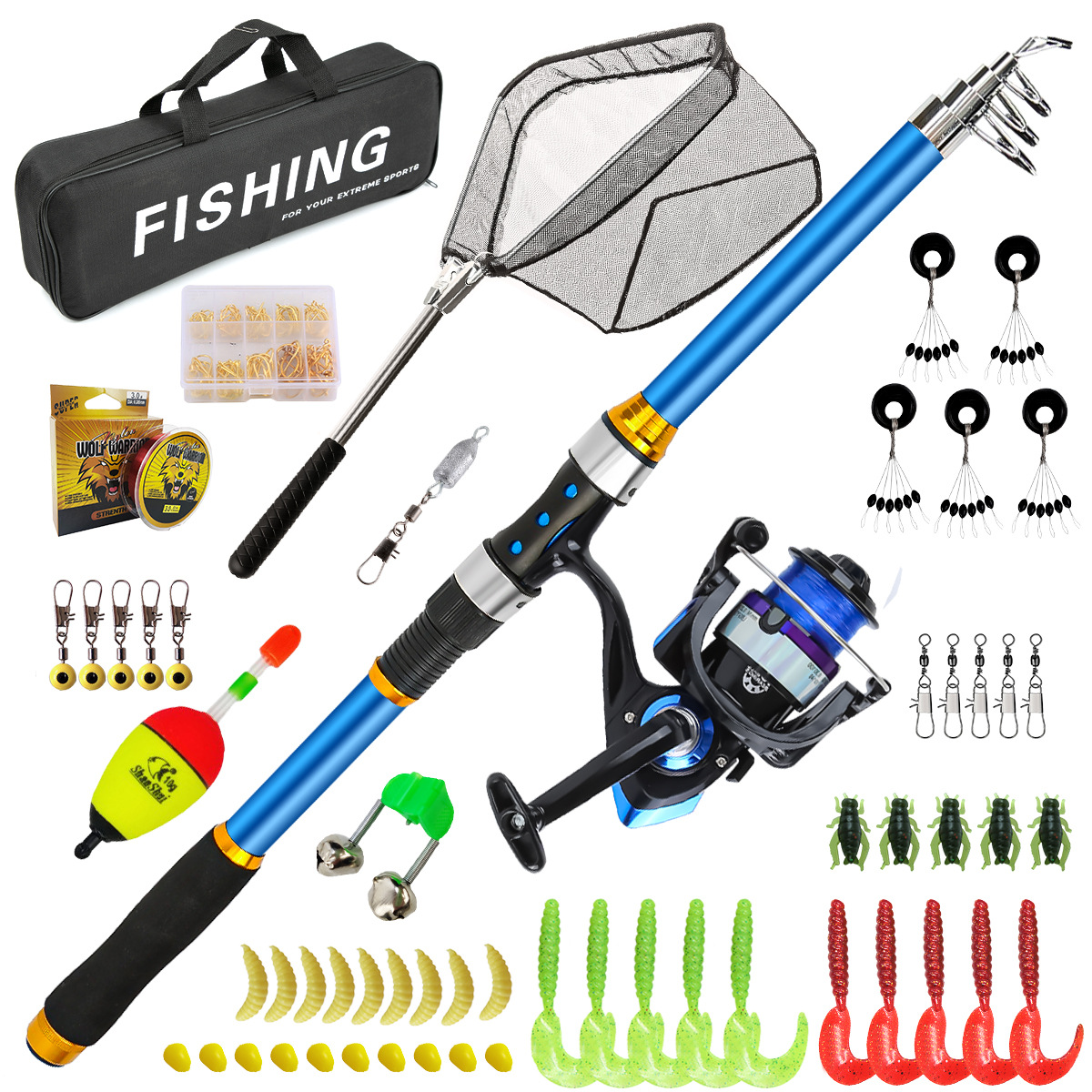 Set di canne da pesca telescop - Fishing Equipment Line recensione e prezzo